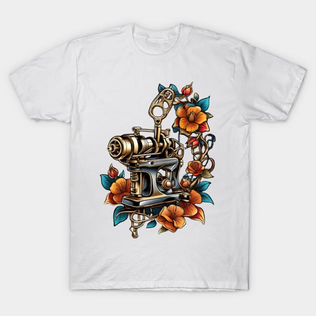 machine gun T-Shirt by Dandeliontattoo